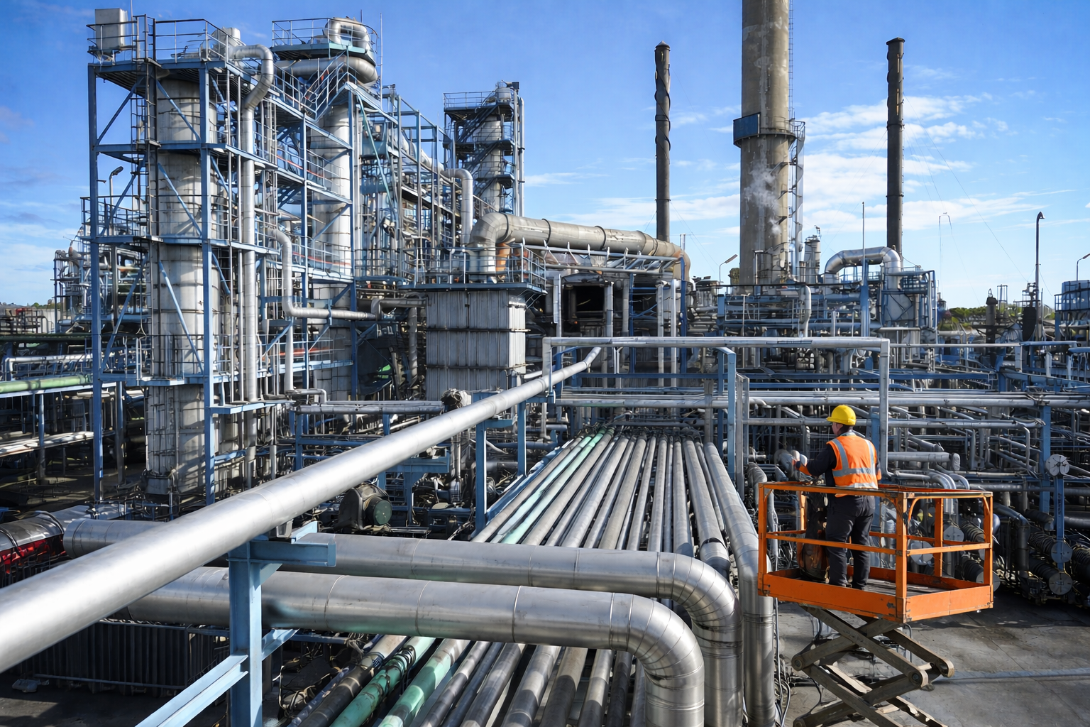 Photo of Stainless Metric Pipe in a chemical plant
