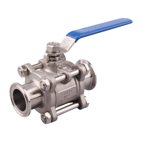 Manual 3 Piece Hygienic Tri Clamp Ball Valve