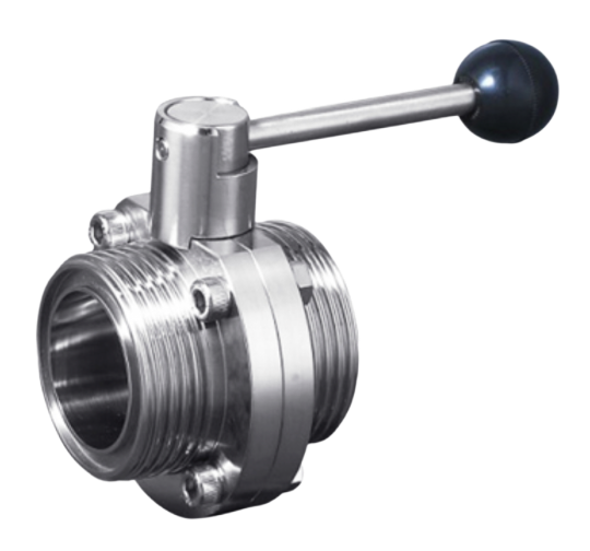 Manual Hygienic RJT Male End Butterfly Valve