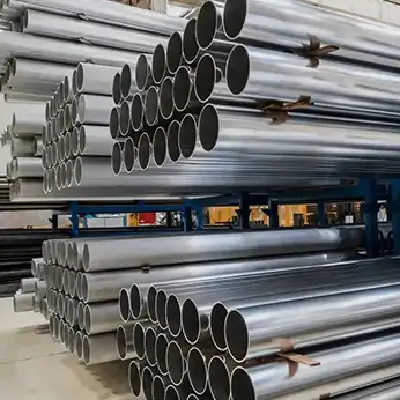 Photo of hygienic pipes and tubes on a rack