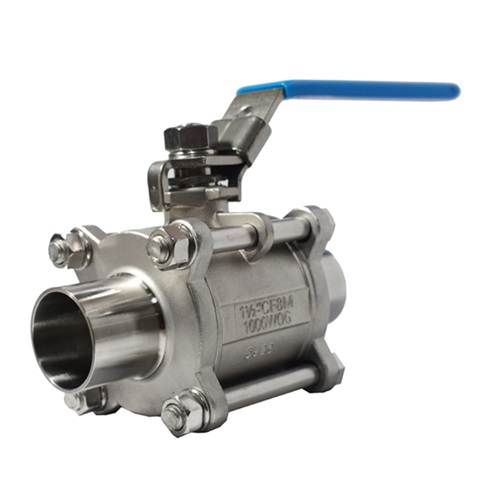 [SS-HYG-VAL-BAL-PLN-63.5-3PC-ECO] 2.50" OD | BALL VALVE | BS4825 | HYGIENIC | PLAIN WELD END | PTFE SEAL | 3 PIECE| STAINLESS STEEL | GR. 316/L