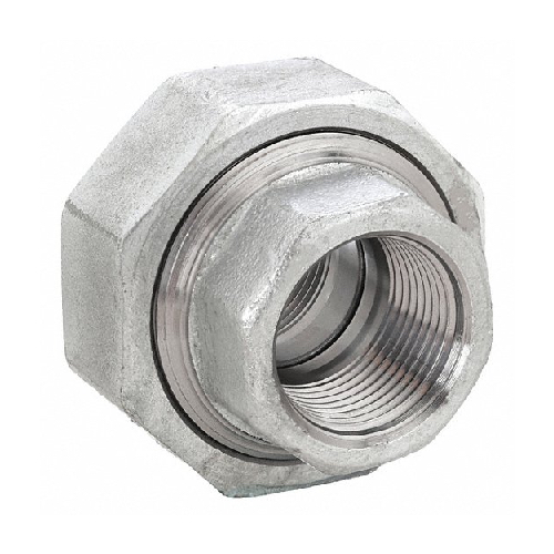 [CS-NB-NPT-3K-UNI-40-A105N-GAL] DN40 (1.1/2" NB) NPT 3000# FS GALVANISED UNION A105N