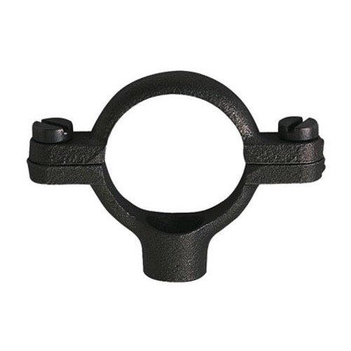 [BRA-PR-40-M10-BLK] DN40 (1.1/2" NB) BLACK MALLEABLE PIPE RING M10 BOSSED