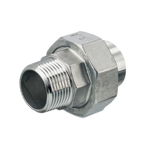 [SS-NB-BSP-150-MF-UNI-6-316] DN6 (1/8" NB) BSP 150# (MXF) CONE SEAT UNION SS 316