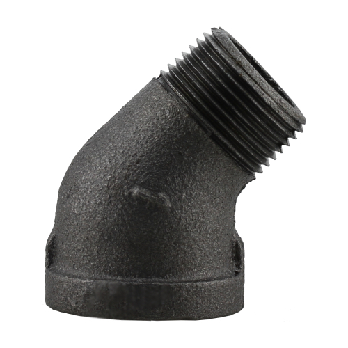 DN25 (1" NB) BSP BLACK MALLEABLE IRON MXF STREET ELBOW 45°