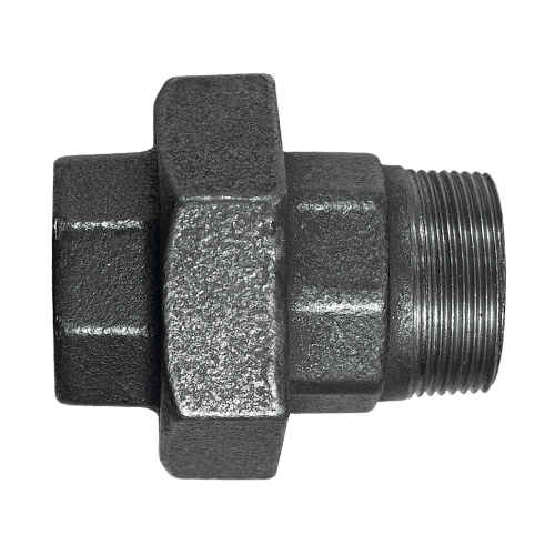 [MI-NB-BSP-UNI-MF-8-BLK] DN8 (1/4" NB) BSP BLACK MALLEABLE IRON MXF STREET UNION