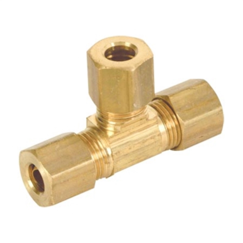 [BRS-COM-TEE-9.52] 9.52mm OD (3/8" OD) COMPRESSION EQUAL TEE BRASS