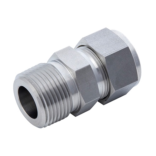 [SS-HYD-COM-MSC-6-8-NPT-316] 6mm OD (METRIC) COMPRESSION X  DN8 (1/4" NB) MALE NPT ADAPTOR T.F. SS 316