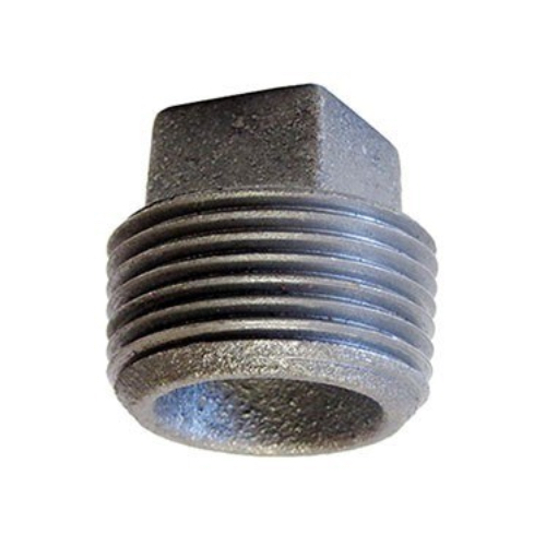[MI-NB-BSP-PLU-50-BLK] DN50 (2" NB) BSP BLACK MALLEABLE IRON HOLLOW PLUG
