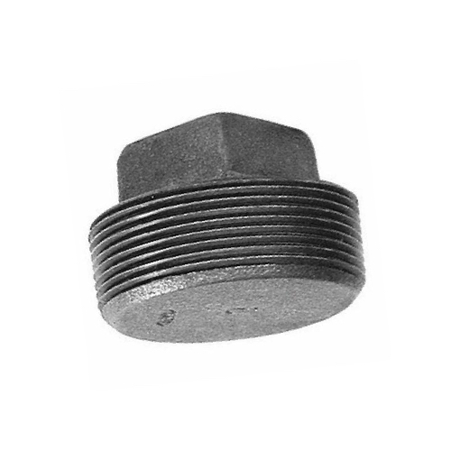 [MI-NB-BSP-PLU-15-BLK-SOL] DN15 (1/2" NB) BSP BLACK MALLEABLE IRON SOLID PLUG