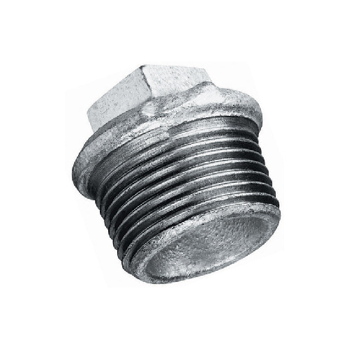 [MI-NB-BSP-PLU-10-GAL] DN10 (3/8" NB) BSP GALVANISED MALLEABLE IRON HOLLOW PLUG