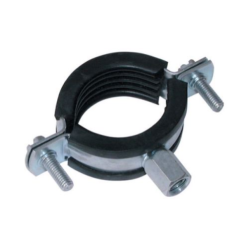 [BRA-RLC-ZP-58-62-M8-M10] 58-62mm RANGE (2" NB) RUBBER LINE CLIP (M8/M10 DUAL BOSS) BZP