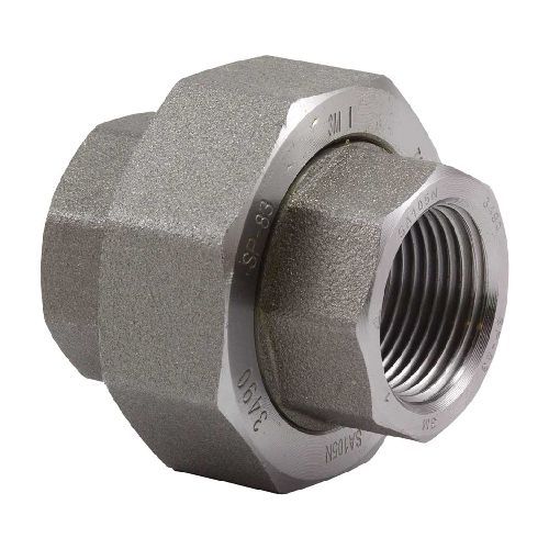 [CS-NB-NPT-3K-UNI-8-A105N-BLK] DN8 (1/4" NB) NPT 3000# FS FXF UNION A105N
