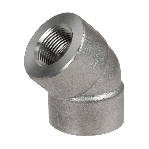 [CS-NB-BSPT-3K-ELB-45-20-A105N-GAL] DN20 (¾" NB) BSPT GALVANISED 3000# FS FXF ELBOW 45° A105N
