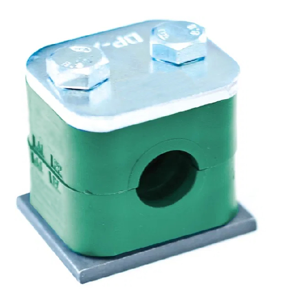 [HYD-CLA-8-PP-MS-SGL] 8MM OD SINGLE STANDARD COMPLETE HYDRAULIC TUBE CLAMP POLYPROPYLENE / MS