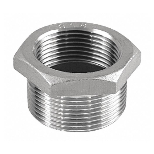DN20 X 15 (3/4" X 1/2" NB) NPT 150# REDUCING HEX BUSH SS 316