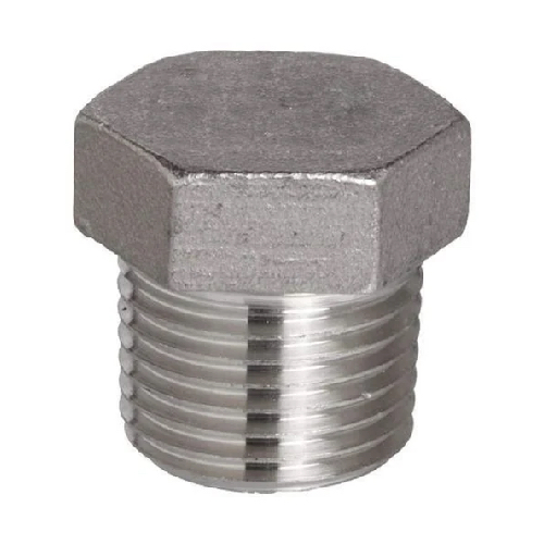 [SS-NB-NPT-3K-PLU-15-316] DN15 (1/2" NB) NPT 3000#  HEX HEAD PLUG END SS 316
