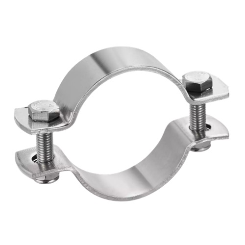 [SS-FAS-OBR-HYG-154-304] DN154 (6" OD) UN-BOSSED HYGIENIC SPLIT BAND HANGER SS 304