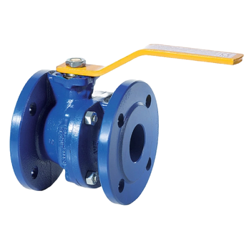[DI-VAL-BAL-P16-25-YEL-2PC] DN25 (1" NB) PN16 2PC FLANGED DUCTILE IRON BALL VALVE EN331 GAS APPROVED YELLOW LEVER