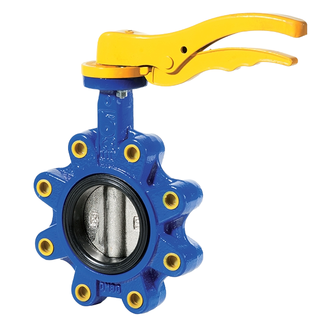 [DI-VAL-BFL-P16-LUG-125-NBR-DI] DN125 (5" NB) PN16 LUGGED & TAPPED  LEVER OP. BUTTERFLY VALVE (NBR/DI) DUCTILE IRON
