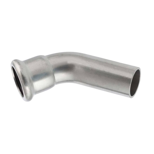 [SS-PRS-ELB-MF-45-88.9-EPDM-316] 88.9MM PRESSFIT 45° SPIGOT ELBOW EPDM SEALS SS 316