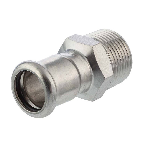 [SS-PRS-MSA-35-25-EPDM-316] 35MM X 1" PRESSFIT MALE BSP STRAIGHT ADAPTOR EPDM SEALS SS 316