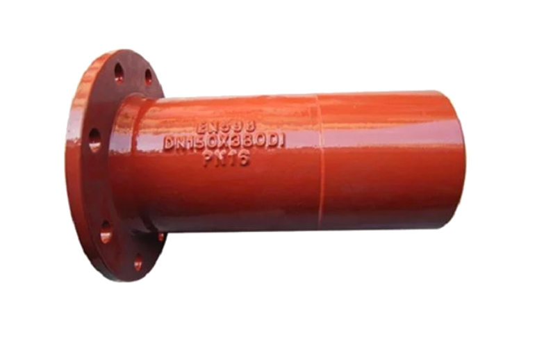 DN100 (4" NB) PN16 FLANGED X SPIGOT DUCTILE IRON SPOOL PIECE RED OXIDE EN598