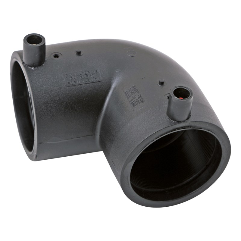 [EF-PE-BLK-90-90-PE100] 90MM BLACK PE100 ELECTROFUSION ELBOW 90°