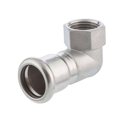 15MM X 3/8" PRESSFIT FEMALE BSP 90° ADAPTOR FKM SEALS SS 316