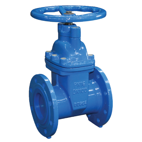 [DI-VAL-GAT-P16-150-HW-RES] DN150 (6" NB) PN16 FLANGED RESILENT SEAT DUCTILE IRON GATE VALVE MANUAL HANDWHEEL