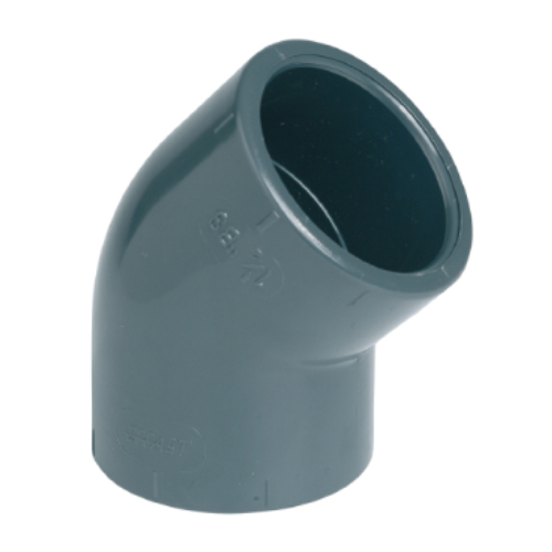 [PVCU-NB-125-ELB-45] DN125 (5" NB) IMPERIAL SOLVENT PVC-U ELBOW 45°