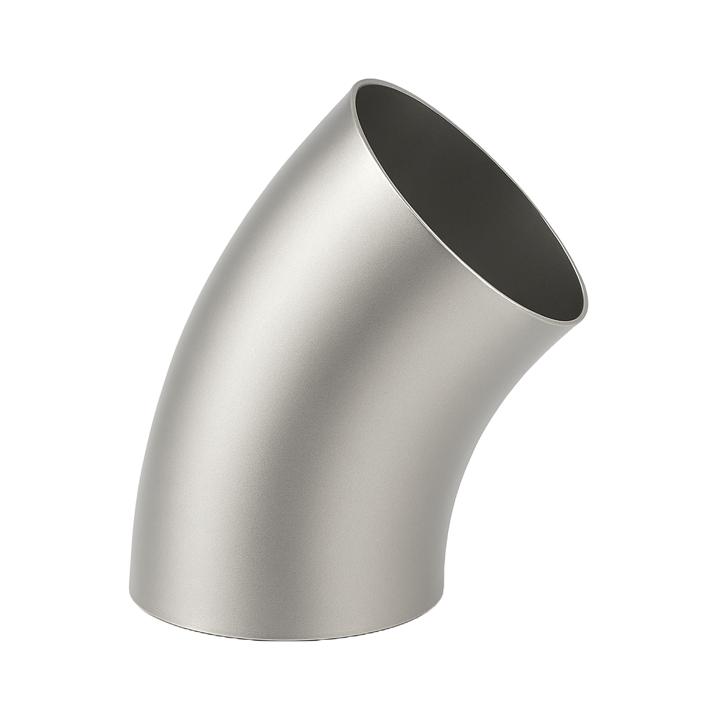 [SS-HYG-BEN-45-R100-104X2.0-316] DN100 (104mm OD) X 2mm METRIC HYGIENIC BEND 45° THK SS 316/L