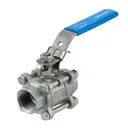 DN15 (1/2" NB) BSP 3PC (FXF) FB BALL VALVE LEVER OP. SS 316 FIRE SAFE, 2000PSI