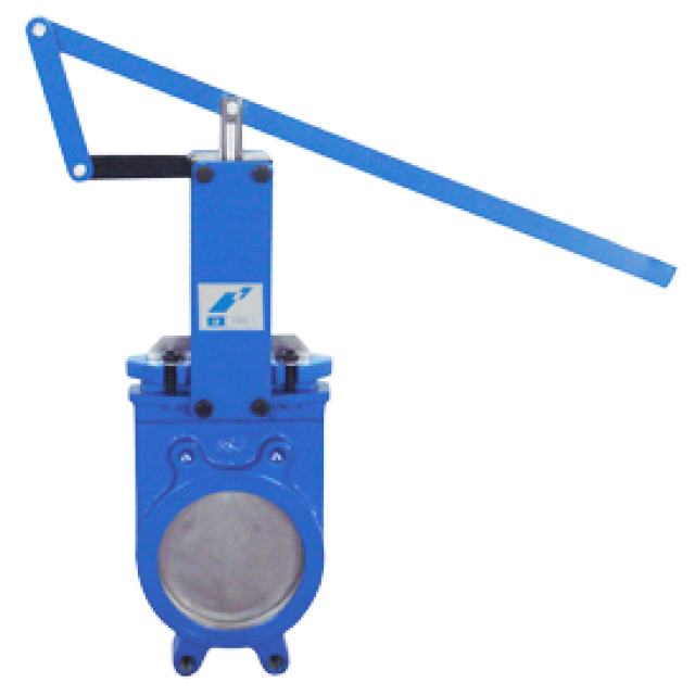 [VAL-KEG-100-P16-HW-UNI-LEV] DN100 (4" NB) PN16 C/I UNI-DIRECTIONAL KNIFE EDGE GATE VALVE LEVER OP.