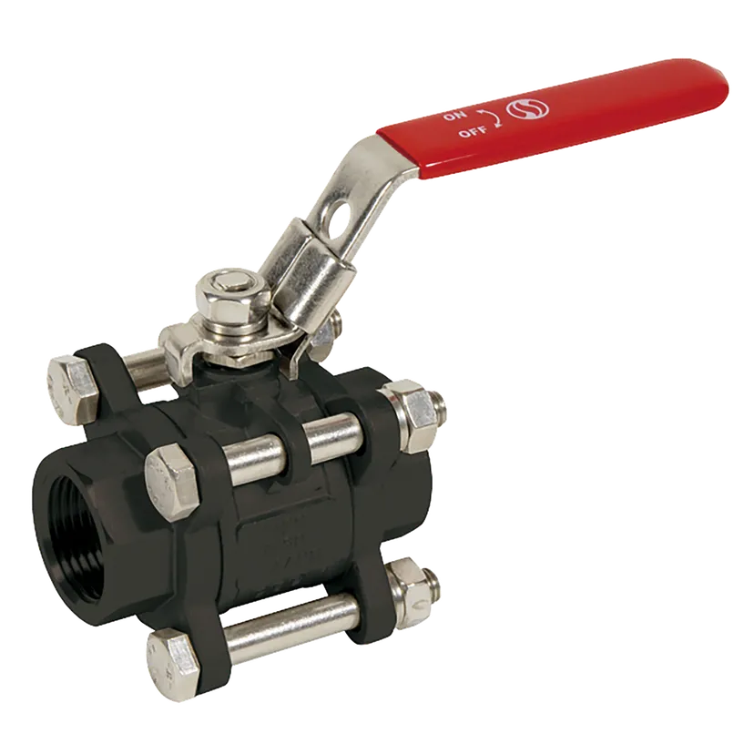 [CS-VAL-BAL-BSP-40-3PC] DN40 (1.1/2" NB) BSP 3PC (FXF) CARBON STEEL FULL BORE BALL VALVE PN40 A105N/316/RPTFE