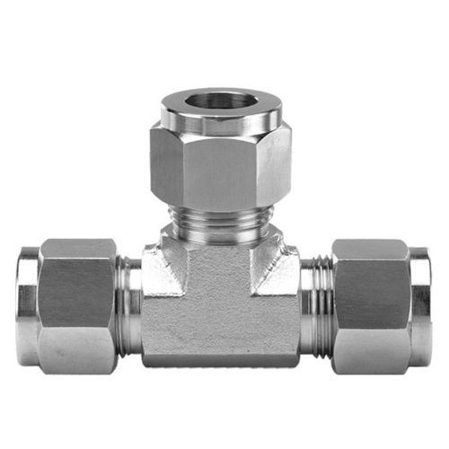 [SS-HYD-COM-TEE-15-316] 15mm OD COMPRESSION EQUAL TEE T.F. SS 316