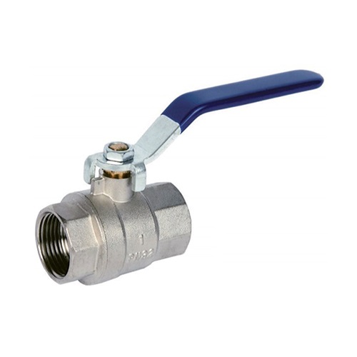 [BRS-VAL-BAL-BSP-8-BLU-2PC] DN8 (1/4" NB) BSP 2PC (FXF) BRASS BALL VALVE BLUE LEVER
