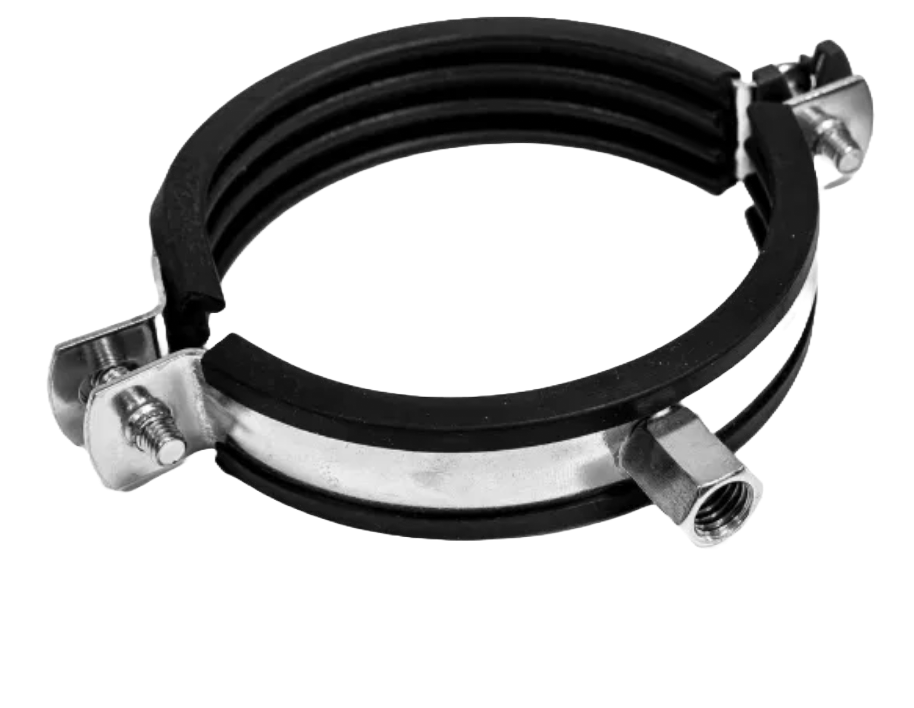 [BRA-RLC-SS-108-114-M10] 108-114mm RANGE (4.1/4" OD) RUBBER LINE CLIP (M10 BOSS) SS A4