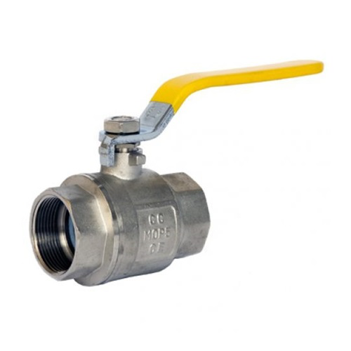 [BRS-VAL-BAL-BSP-40-YEL-2PC] DN40 (1.1/2" NB) BSP 2PC (FXF) BRASS BALL VALVE EN331 GAS YELLOW LEVER