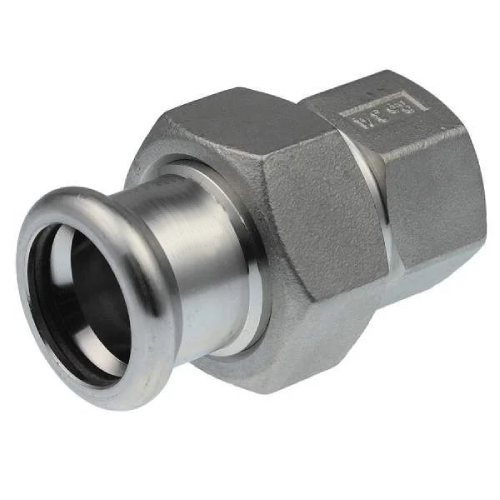 [SS-PRS-FUN-53-50-EPDM-316] 54MM X 2" PRESSFIT FEMALE BSP UNION ADAPTOR EPDM SEALS SS 316