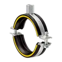 [SS-FAS-MUP-60-66-SGL-DAM-A2] 60-66mm MUPRO SINGLE BOSSED SS A2  CLAMP (DÄMMGULAST® yellow) M10