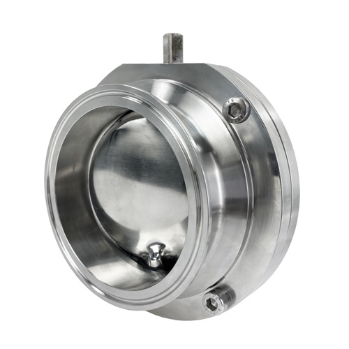 [SS-HYG-VAL-BFL-TRI-63.5-EPDM-BOD] 2.50" OD TRI-FERRULE END HYGIENIC BUTTERFLY VALVE  (NO LEVER) SS 316
