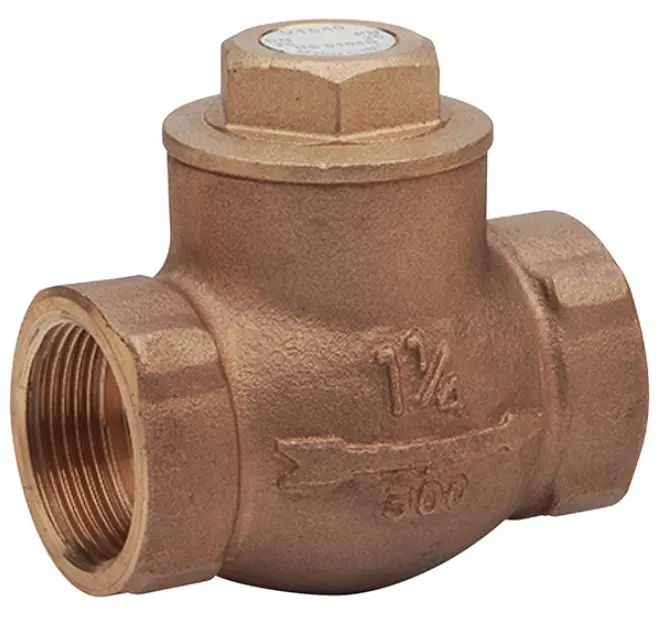 [BRZ-VAL-SWI-CHK-BSP-20] DN20 (3/4" NB) BSPP (FXF) SWING CHECK VALVE BRONZE  (PN25)