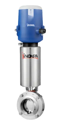 2" INOXPA SINGLE ACTING ACTUATED BFLY VALVE, PLAIN, EPDM, 316 SS