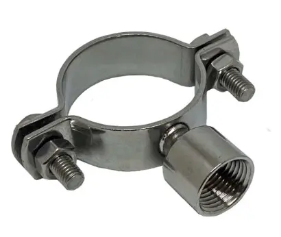 [SS-HYG-UNL-BSP-15-38.1] 1.50" OD Saddle Clip 1/2" BSP Boss