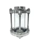 [SS-HYG-GLA-38.1-SAF] 1.1/2" (1.1/2") OD IMPERIAL PLAIN WELD END HYGIENIC IN LINE SIGHT GLASS BORO PERSPEX 316 SIL