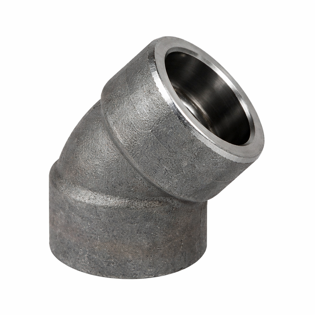 [CS-NB-SW-3K-ELB-45-25-A105N-BLK] DN25 (1" NB) SW 3000# FS  ELBOW 45° A105N