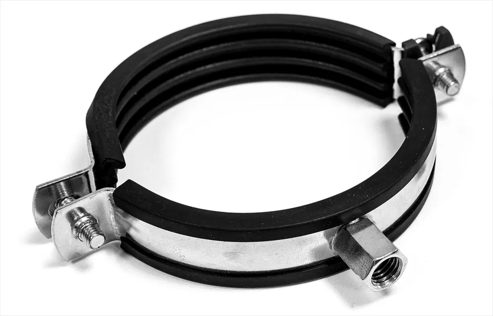 [SS-FAS-OBR-NB-LIN-15-304] 1/2" NB (20-25MM) RUBBER LINED BOSSED PIPE RING M10/M8 316SS
