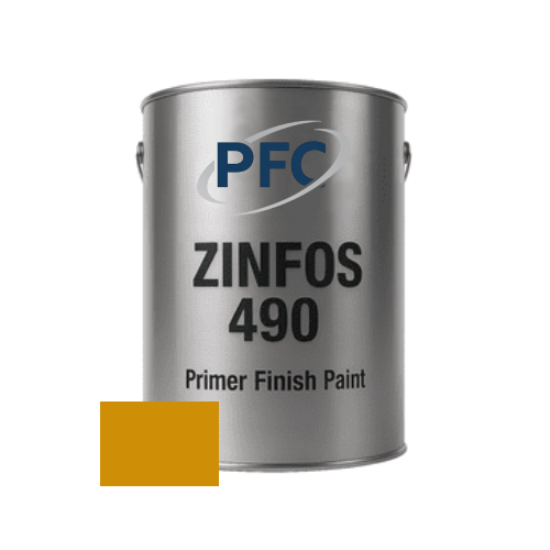 [PAINT-ZINFOS-490CT-RAL-1004] ZINFOS (490CT RAL 1004) YELLOW PAINT FOR METAL (5 LITRE) 