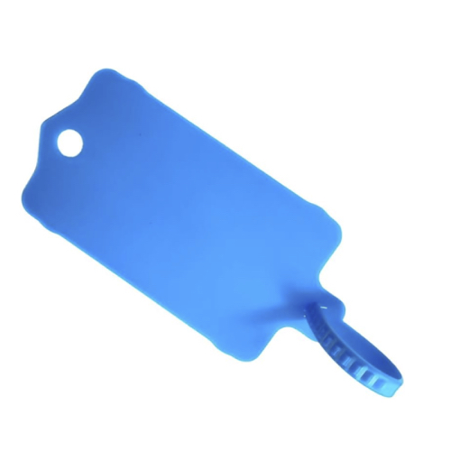 [ID-TAGS] BLANK PLASTIC RE-USABLE ID TAGS (BLUE) 100 PACK